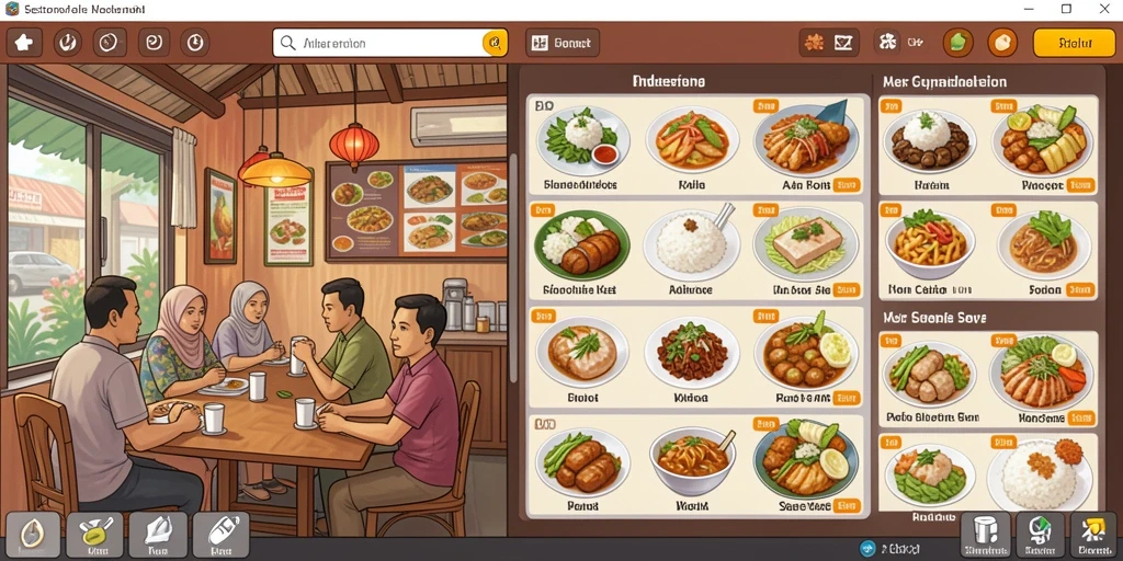 Tampilan grafis yang menarik dan penuh warna.